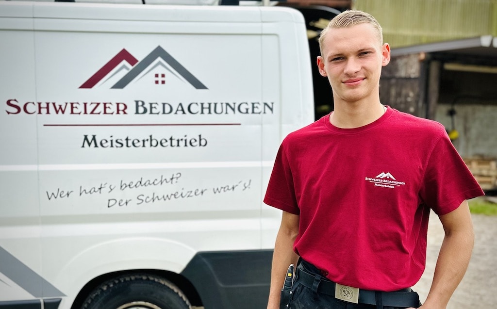 Luke – Angehender Dachdecker bei Artjom Schweizer Bedachungen
