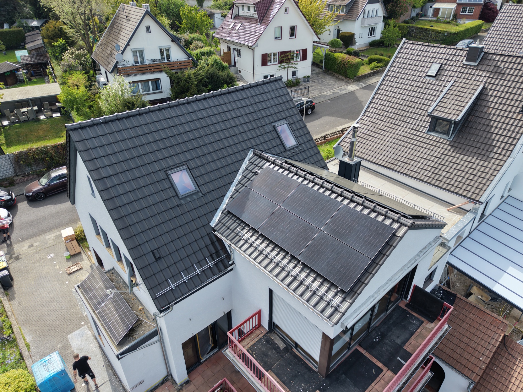 Detail Solaranlage von oben