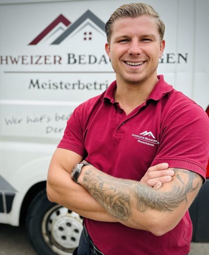 Artjom Schweizer, Dachdeckermeister und Inhaber von Artjom Schweizer Bedachungen